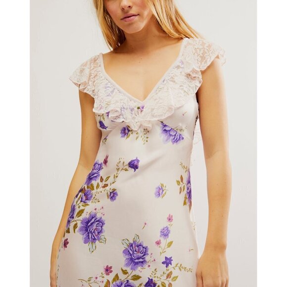 FREE PEOPLE Warm Hearts Midi Dress / Ivory Combo NEW! - Picture 8 of 12